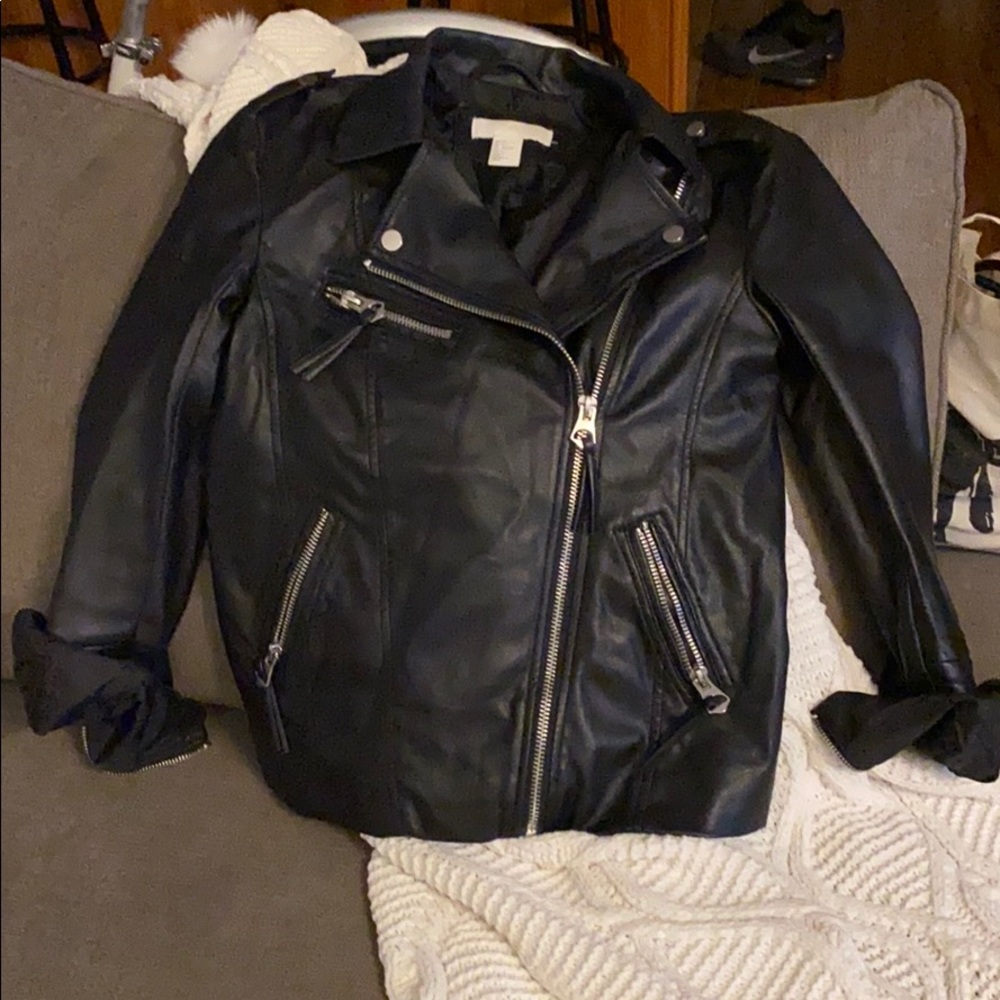 Black Soft Leather Like jacket